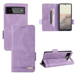 Gangxun Etui til Google Pixel 6 læderetui folio flip med kreditkort slots Etui Coque Lilla
