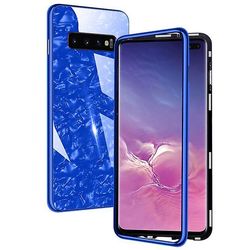 AIR Samsung Galaxy S9 / 9 Plus magnetisk skinnende etui cover - blå