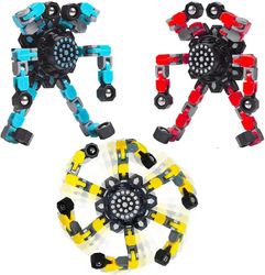 AIR 3pcs Nyt transformerbart spinning top legetøj (rød gul blå 3PCS)