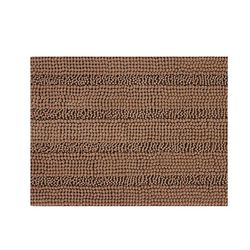 Eveltek Stripe Chenille Microfiber Bademåtte Tæppe, Blødt absorberende Skridsikkert Lys brun 43CM*61CM