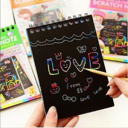 900c Scratch Sketch Art Notes Rainbow Scratch Doodle Noter Perfekt rejseaktivitetsgave til piger drenge