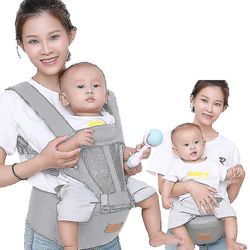 Tianzun Ergonomisk bärsele Baby Kangaroo Barn höftstol Verktyg Babyhållare Sling Wrap Ryggsäckar Baby Travel Activity Gear Marinblå