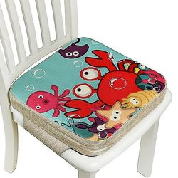 Baby Dining Pute barn økt stol pad justerbar avtagbar barnestol stol booster pute sete stol for baby omsorg Undersjøisk fest Cushion-5cm