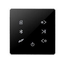 Bluetooth-vahvistin seinässä USB SD-kortti Musiikkipaneeli Tausta Stereo Hotel Restaurant (musta)