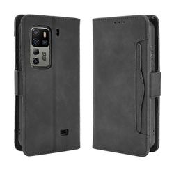 Ulefone Armor 11 / 11T 5G -kotelo, säädettävä ja irrotettava korttikotelo, magneettinen suljin, nahkainen lompakkokotelo Musta A