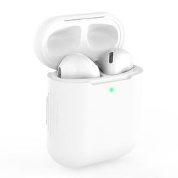 Silikon øretelefonvesker for Apple Airpods Ny 2 generasjons beskyttende trådløst øretelefondeksel for Apple Air Pods Box 14 gjennomsiktig