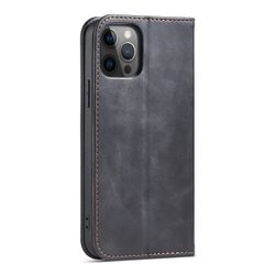 Iphone 12 Beskyttelse Flip mobiltelefon taske Sort