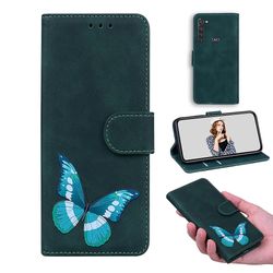 Etui til Motorola Moto G Stylus / G Pro Butterfly Cover Premium Læder Magnetisk- Pink Grøn