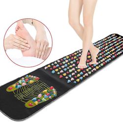 Kinesisk Fod Akupressur Massager Foot Afslapning Mat Feet Therapy Pude Stone Zoneterapi Walk Stress Smerte spænding Relief Pad Hele sæt