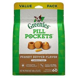 Greenies Pill Pockets Maapähkinävoin makukapselit, 60 laskea
