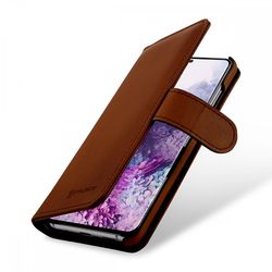 Stilgut Sag for Samsung Galaxy S20 Plus Talis Brown tegnebog i ægte læder