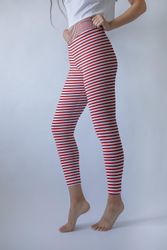 Tynd stribe høj talje leggings XS