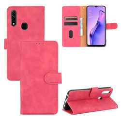 Etui til Oppo A8 / A31 2020 Cover Premium læder med kortholder Flip Folio magnetisk etui Etui Coque - Sort Pink