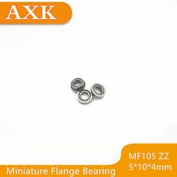 Kampagne 10stk/parti Mf105zz Mf105 Zz 5x10x4mm Miniature Flange Bearing Thin Wall Deep Groove Ball Radial Helt Ny