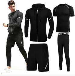 Zhihuan Sommer Udendørs Sport Mand Running Fitness Tøj sort M