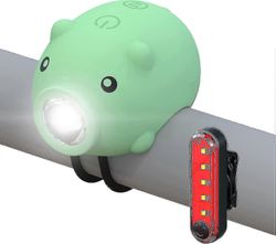 Polkupyörän valot ja takavalot torvitoiminnolla, usb ladattava pyörävalo120 desibel-kaiutin