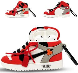 Szczw 3D Airpods1 &2 -suojakotelo Airpods Boxille, yhteensopiva Apple Airpods 1&2: n kanssa, silikoninen Airpods -kotelo (kengät)