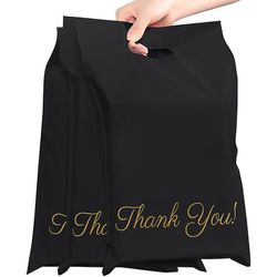 60 Plastic Mailing Bags 250 X 350mm Med "tak" Mailing Bags uigennemsigtige preto