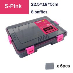 Fiskegrej Box Lure Bait Hook Tool Opbevaring Box Vandtæt Fiskeri Tilbehør Plast Opbevaring Fiskekasse Pink S