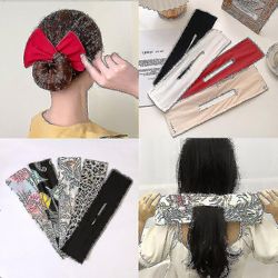Spinning Pandebånd Deft Bun Lazy Twister Hair Bands Kvinder Bow Pandebånd Print Hårnål knyttede Wire
