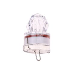 Uclac Fargerik Mini Fiske Lure Light LED Deep Drop Underwater Diamond Flash Fiske Light Vanntett Blekksprut Strobe Bait Fisk Lure Lamper Hvit