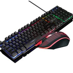 Dandanzhuan Gamingmus og tastatursæt sort Multifarve A