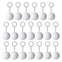20 pakkausta golfpallon avaimenperiä juhlapalveluksille, golfpallon stressipallo, koulun karnevaalipalkinto, urheilu Ce - B Valkoinen