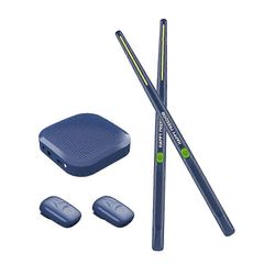 Elektroniset rumpukapulat, ilmarumpukapula, 2 jalkapedaalia, 16D-kaiutin, DSP-tasoinen äänikortti, matala viive tummansininen