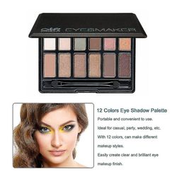 12 farver Øjenskygge Palette Vandtæt langvarig Makeup Kosmetisk Sæt