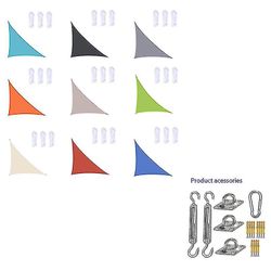 3x3x4.3m/4x4x5.7m/5x5x7.1m Vedenpitävä Aurinkovarjo Purjekolmio Puutarha patiolle Ulkona Awings Katos Uima-allas Awning Camping Lisävarusteiden kii...