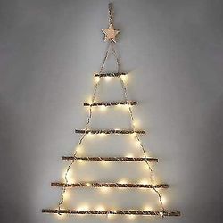 Christmas Lit Twig Wall Tree 40 Varm hvit Led Lights Batteridrevet Hengende Xmas veggdekorasjon