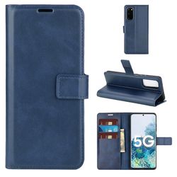 Gangxun Kompatibel med Samsung Galaxy S20 Fe 5g / 4g etui Stødsikker læder tegnebog Cover Kickstand Kortholder Blå