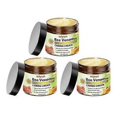 3kpl 60g Bee Venom Skin Treatment Cream hellävarainen kivuton psoriaasin ja syylän poistovoide naisille miehille