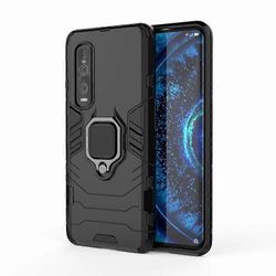 Viileällä suojarenkaan pidikkeellä Jalusta PC + TPU-kansi Oppo Find X2 Prolle