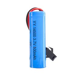 14500 3.7V SM-2p ladattava litiumparisto 800mAh sopii sähköisiin leluautoihin, sähköaseisiin, sähköleluihin