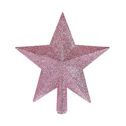 Joulukuusen yläosan koristelu vaaleanpunainen