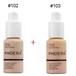 PHOERA Liquid Coverage Foundation Facial Base Cream Kirkasta kosteusvoide Mineraali Full Cover Peitevoide Meikki TSLM1 C12