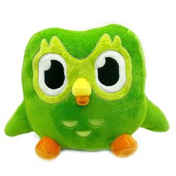 Duolingo Plush Duo 10 års jubilæum Grøn ugle gave til børn dukke plys legetøj