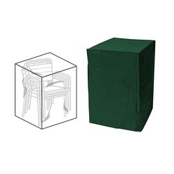 Havestol dækker vandtæt støvtæt dække møbler beskytter til udendørs balkon haven Grøn 64 x 64 x 120cm