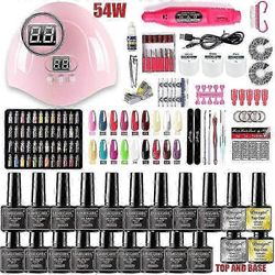 Kynsisarja 120/54w Naulalamppu Kynsien kuivausrumpu 35000rpm Kynsi porakone Kynsien pidennykset Sarja 54w-18 koloni