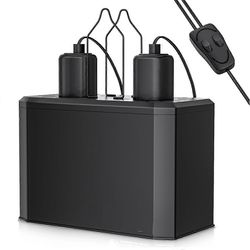 Dual Dome matelijalamppu lämpölamppu ja UVB-lamppu (max 100W kukin) heijastinrakenteella