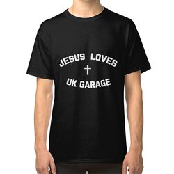 RockShark Jesus Loves UK Garage T-skjorte svart M