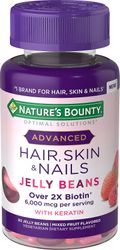 Natures Bounty Naturens bounty optimale løsninger avancerede hår-, hud- og neglebiotingelébønner, 80 ea