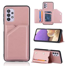 Gangxun Sag til Samsung Galaxy A32 5g Vintage Cuir Cover Læderetui Kofanger - Rose