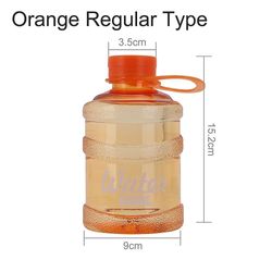 Unbrand 650 ml vandflaske med håndtag-orange