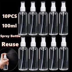 Besser Tom Spray Flaske Tåge Forstøver Transparent 100ml Bærbar 10PCS
