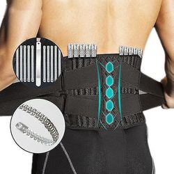Coosilo Mænd justerbar Talje Træner Bælte RygStøtte Brace Lavere Smerte Relief Belt M