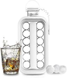 Ice Ball Maker Kedel Køkken Bar Gadgets Kreativ isterning Form 2 i 1 Hvid