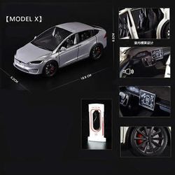 Redkid 1:24 Tesla Model 3 Model Y Alloy Car Model Painevalettu metalli Leluajoneuvot Automalli Simulointi Ääni ja valo Kokoelma Lasten lahjat Model...