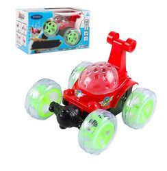 Handuo Stunt dump truck, cool lys og musik børn's store legetøjsbil rød